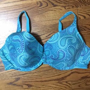 Pretty aqua blue Secret Pleasures bra. Size 42D